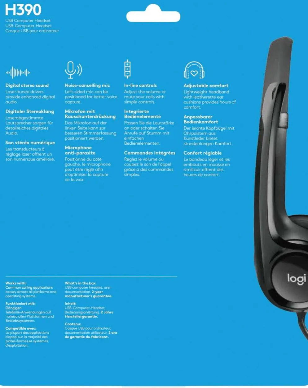 Logitech USB-kuulokemikrofoni H390
