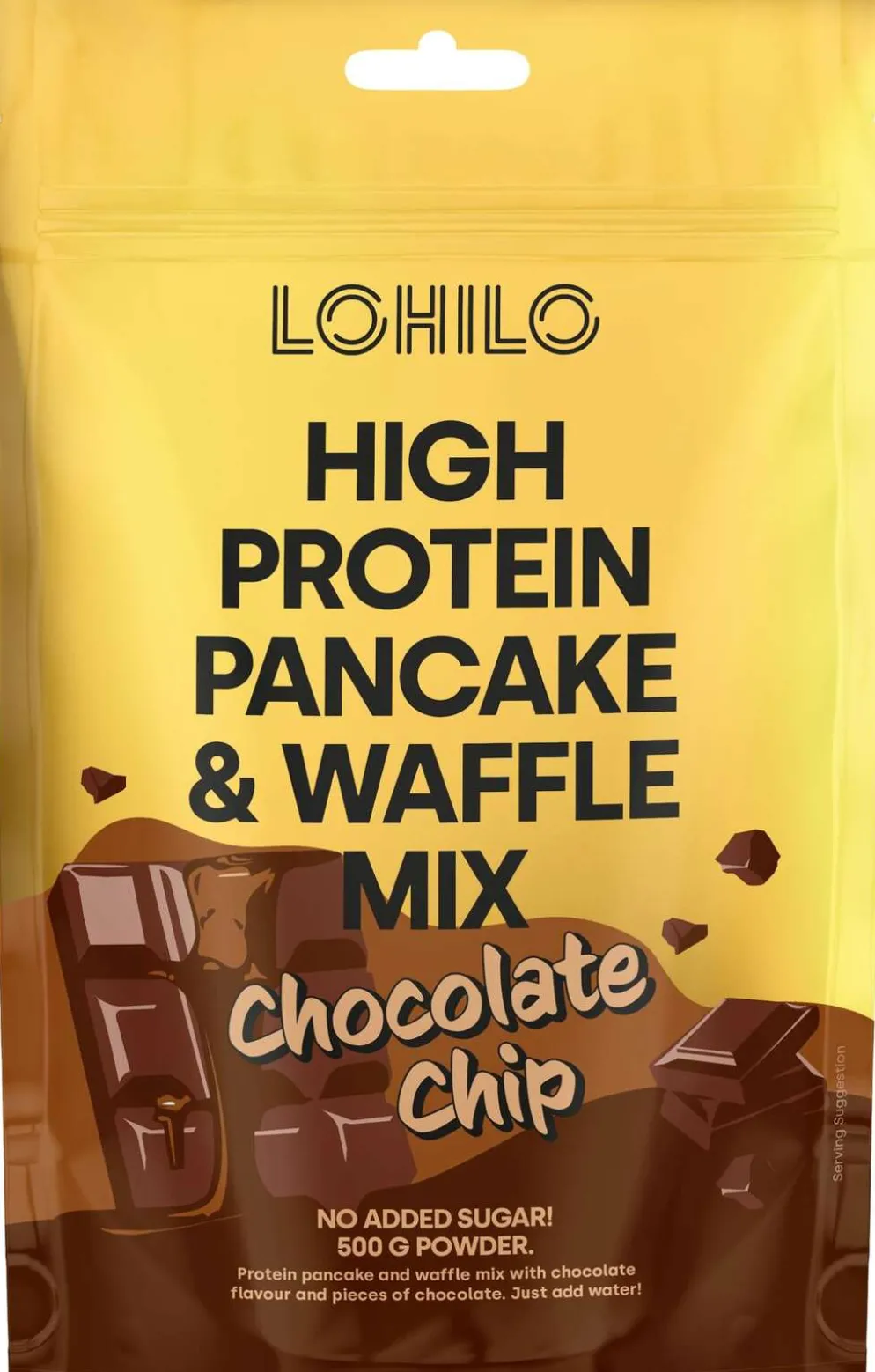 LOHILO Proteiinipannukakku- ja vohvelijauhoseos chocolate chip 500g