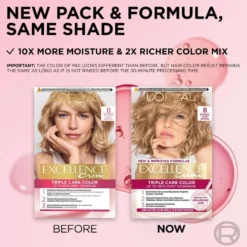 L'Oréal Paris Excellence Creme 8 Natural Light Blonde Keskivaalea kestoväri 1kpl