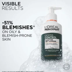 L'Oréal Paris Men Expert Derma Control puhdistusgeeli herkälle iholle 260 ml