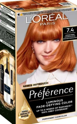 L'Oréal Paris Préférence 7.4 Mango Copper kestoväri normaaleille hiuksille 1 pce