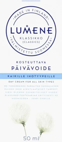 Lumene KLASSIKKO Kosteuttava päivävoide kaikille ihotyypeille 50ml