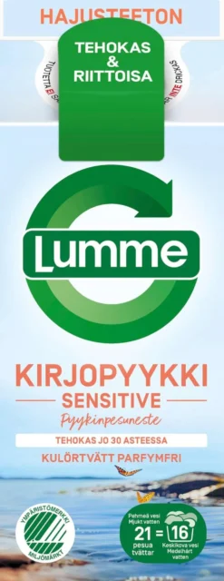 Lumme Kirjopyykki Sensitive hajusteeton pyykinpesuneste 750ml