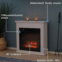 Lykke sähkötakka 2000 W S valkoinen