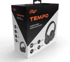 Macs Bluetooth sankakuulokkeet Tempo musta