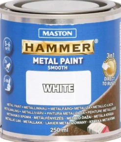 Maston metallimaali Hammer Sileä valkoinen 250 ml