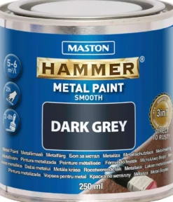 Maston metallimaali Hammer Sileä tummanharmaa 250 ml