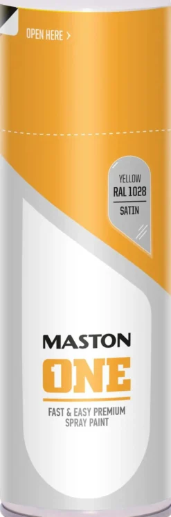 Maston spraymaali ONE 400 ml keltainen RAL1028 satiini
