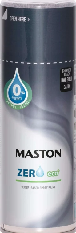 Maston spraymaali Zero 400 ml grafiitti musta RAL9011 kiiltävä