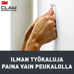 3M CLAW™-taulukoukku kipsilevylle, 20 kg 3PH20-4UKN, 4 ripustuskoukkua