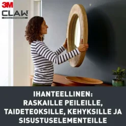 3M CLAW™-taulukoukku kipsilevylle, 20 kg 3PH20-4UKN, 4 ripustuskoukkua