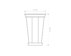 Miljöörakennus kartioruukku vaalean harmaa 60 cm