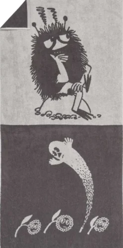 Moomin Arabia Muumi kylpyp.70x140 Haisuli harmaa GOTS