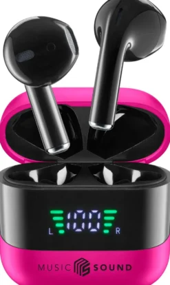 MusicSound langattomat nappikuulokkeet Spark pinkki