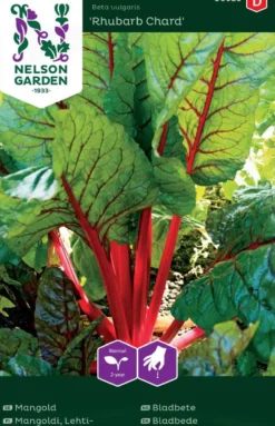 Nelson Garden siemen mangoldi, lehti-, Rhubarb Chard