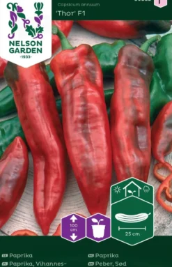 Nelson Garden siemen paprika, vihannes-, Thor F1