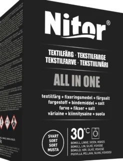 Nitor Tekstiiliväri All in one 350g musta