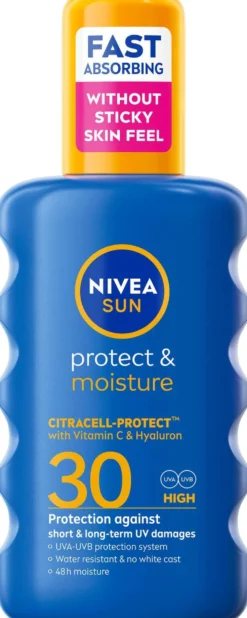 NIVEA SUN 200ml Protect & Moisture Sun Spray SK30 -aurinkosuojasuihke