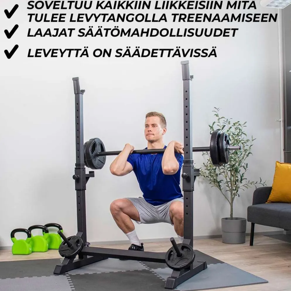 Nordcore Half Rack 107X60X150 Cm, Musta