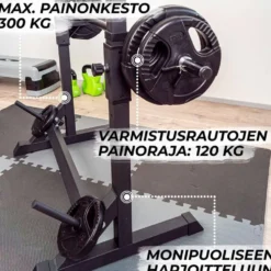 Nordcore Half Rack 107X60X150 Cm, Musta