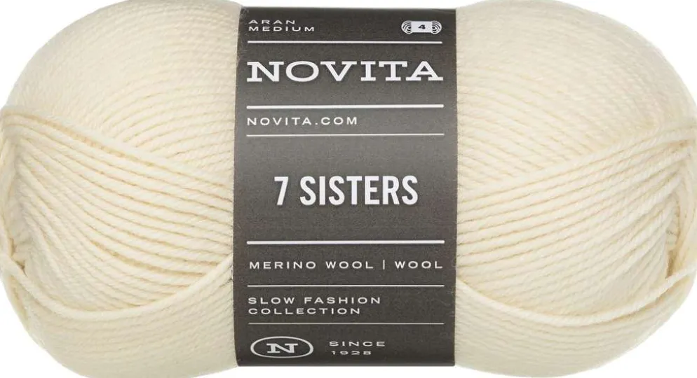 Novita lanka 7 Sisters 100g luonnonvalkoinen 010