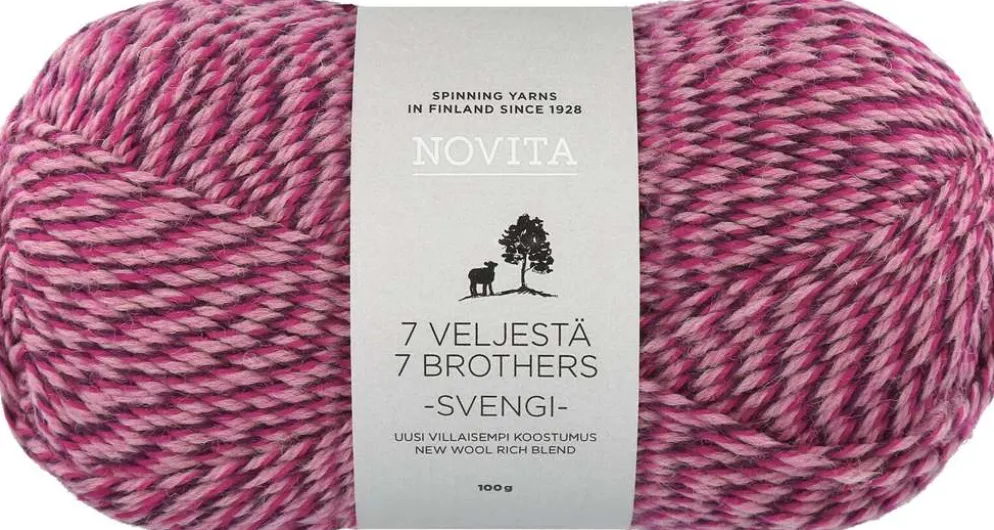 Novita lanka 7 Veljestä Svengi 100 g mehujää 8131