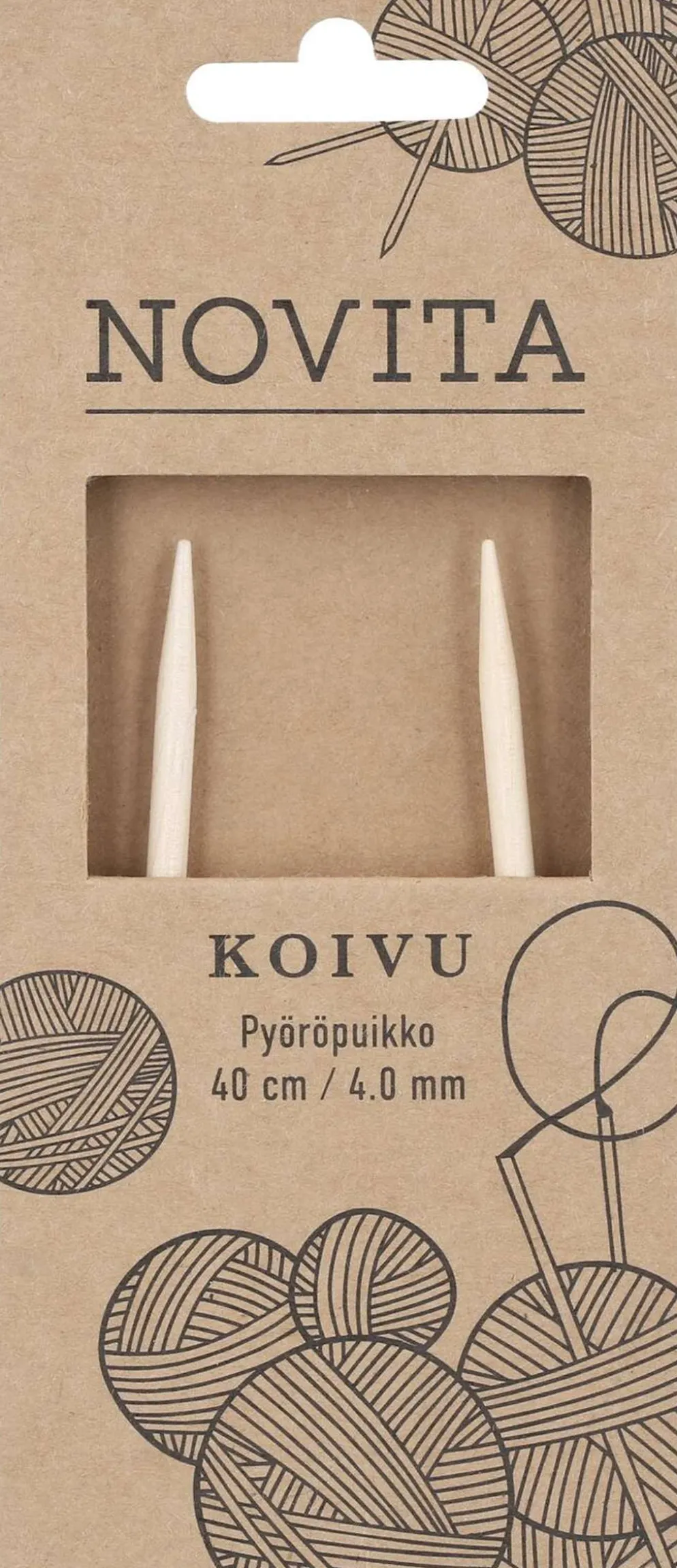 Novita Pyöröpuikko koivu 40cm 4.0mm