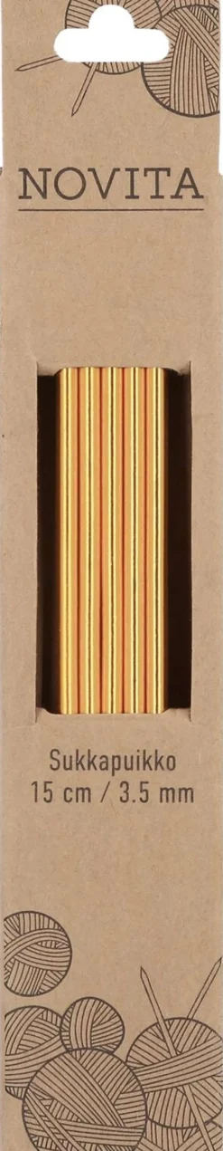 Novita Sukkapuikot 15cm - 3,5 mm kulta
