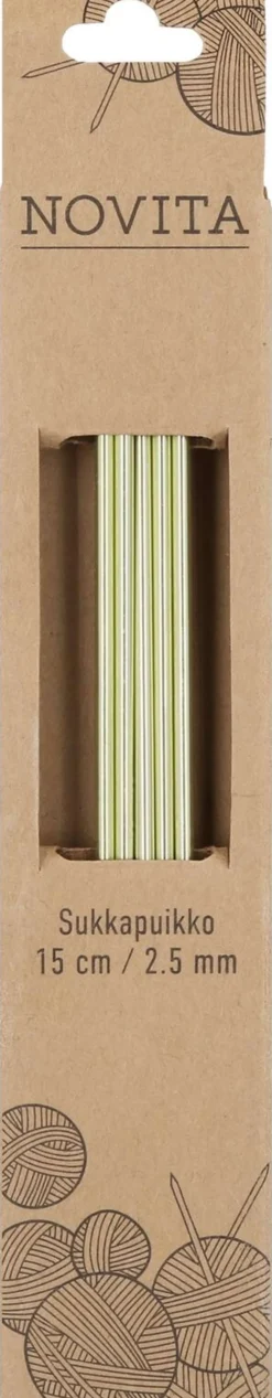 Novita Sukkapuikot 15cm - 2,5mm vaaleanvihreä