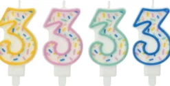 Numerokynttilä 3 pilkullinen