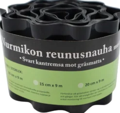 Nurmikon reunusnauha 10 cm x 9 m musta