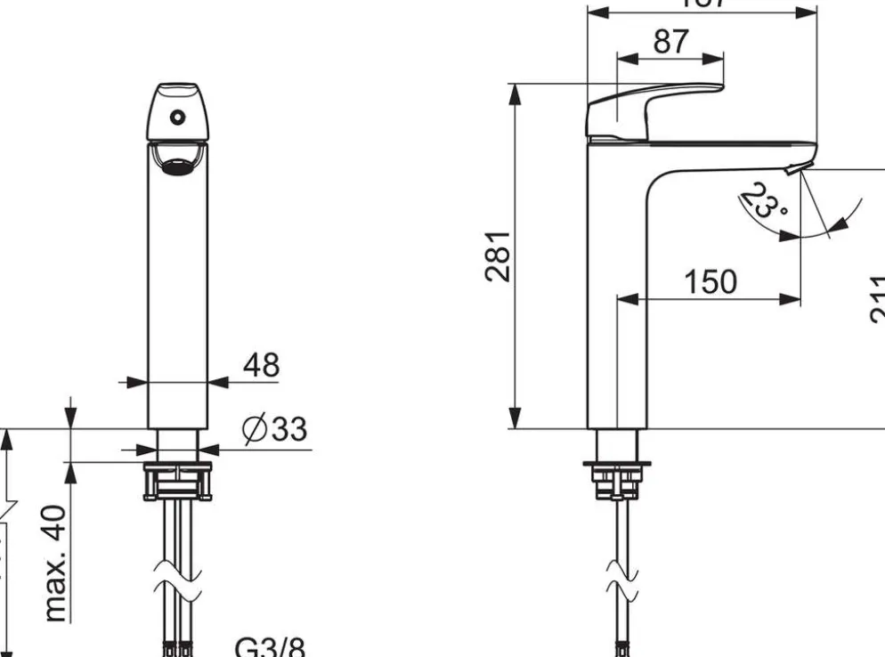 Oras pesuallashana Safira 1002F-33 bidetta