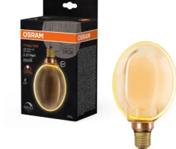 OSRAM LED-sisustuslamppu Vintage 1906 Globe 130mm 4W 220lm 1800K E27 O-filamentti kulta lasi