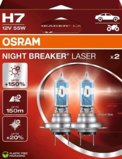 Osram Night Breaker Laser +150% H7 12V 55W polttimopari