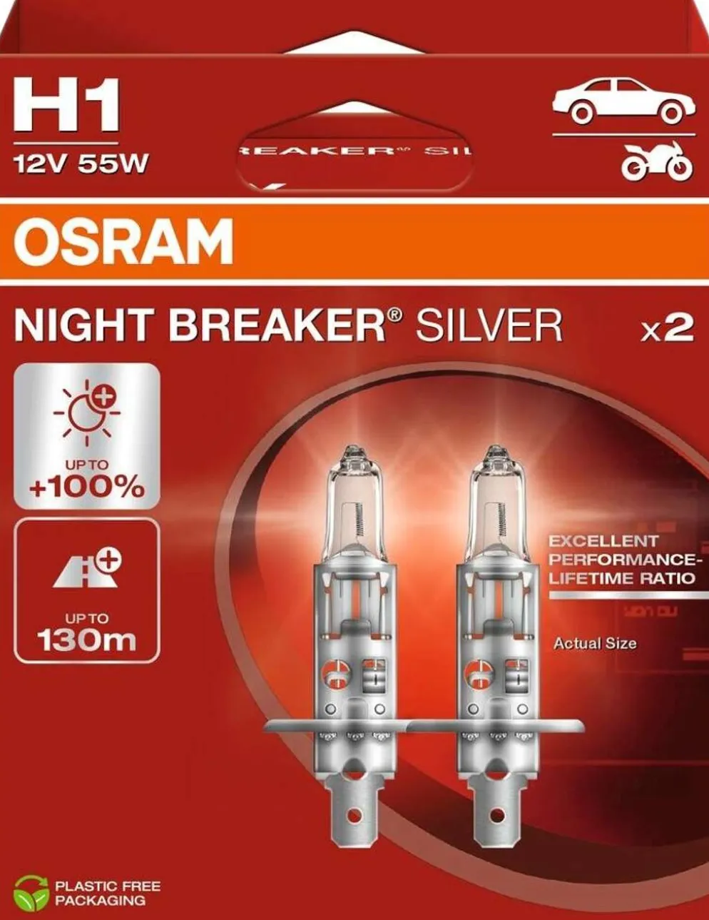 Osram Night Breaker Silver H1 12V 55W polttimopari