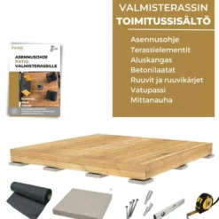 PatioN°rd Aava valmisterassi 3x3 kestopuu