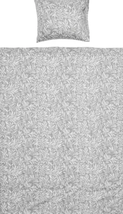 Pentik Hetki pussilakanasetti 150x210 cm + 50x60 cm lehti harmaa