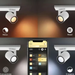 Philips Hue Argenta -kohdevalaisin neljällä spotilla 4.2W 2000-6500K 1200LM valkoinen