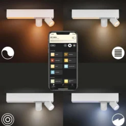 Philips Hue Centris -kattovalaisin kahdella kohdevalolla 11W 2000-6500K 1630LM valkoinen