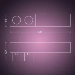 Philips Hue Centris -kattovalaisin kahdella kohdevalolla 11W 2000-6500K 1630LM valkoinen