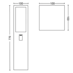 Philips Hue Impress -pylväsvalaisin ulkokäyttöön 16W 2000-6500K 590LM musta