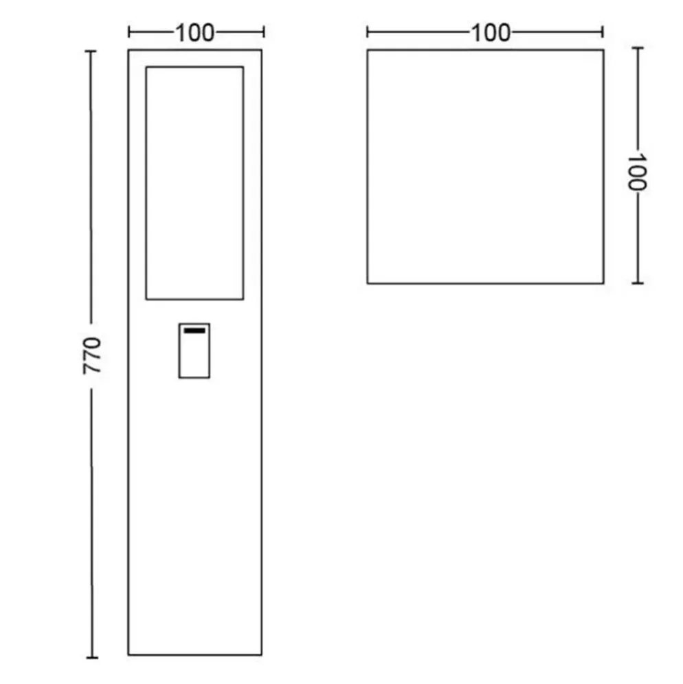 Philips Hue Impress -pylväsvalaisin ulkokäyttöön 16W 2000-6500K 590LM musta