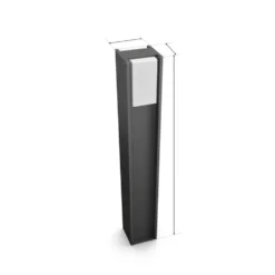 Philips Hue Turaco -pylväsvalaisin 8.1W 1000-20000K 1100LM anthracite säädettävä lämpimästä viileään