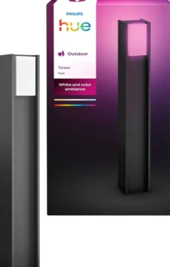 Philips Hue Turaco -pylväsvalaisin 8.1W 1000-20000K 1100LM anthracite säädettävä lämpimästä viileään