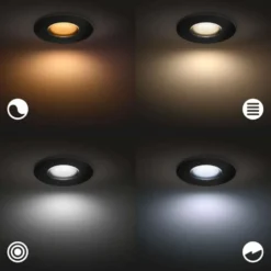 Philips Hue Xamento -upotettu alasvalo kylpyhuoneeseen 4.2W 2000-6500K 400LM musta