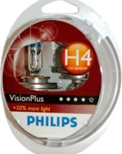 Philips H4 VisionPlus autolamppu 12V 60/55W 2 kpl