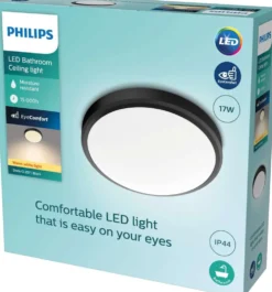 Philips kylpyhuoneen kattovalaisin Doris musta 17W 27K IP44