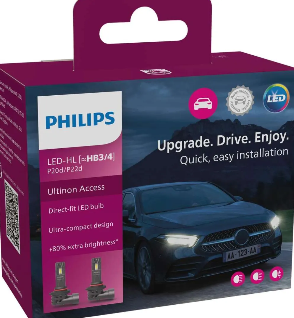 Philips LED-polttimo Ultinon Access HB3/4 2 kpl