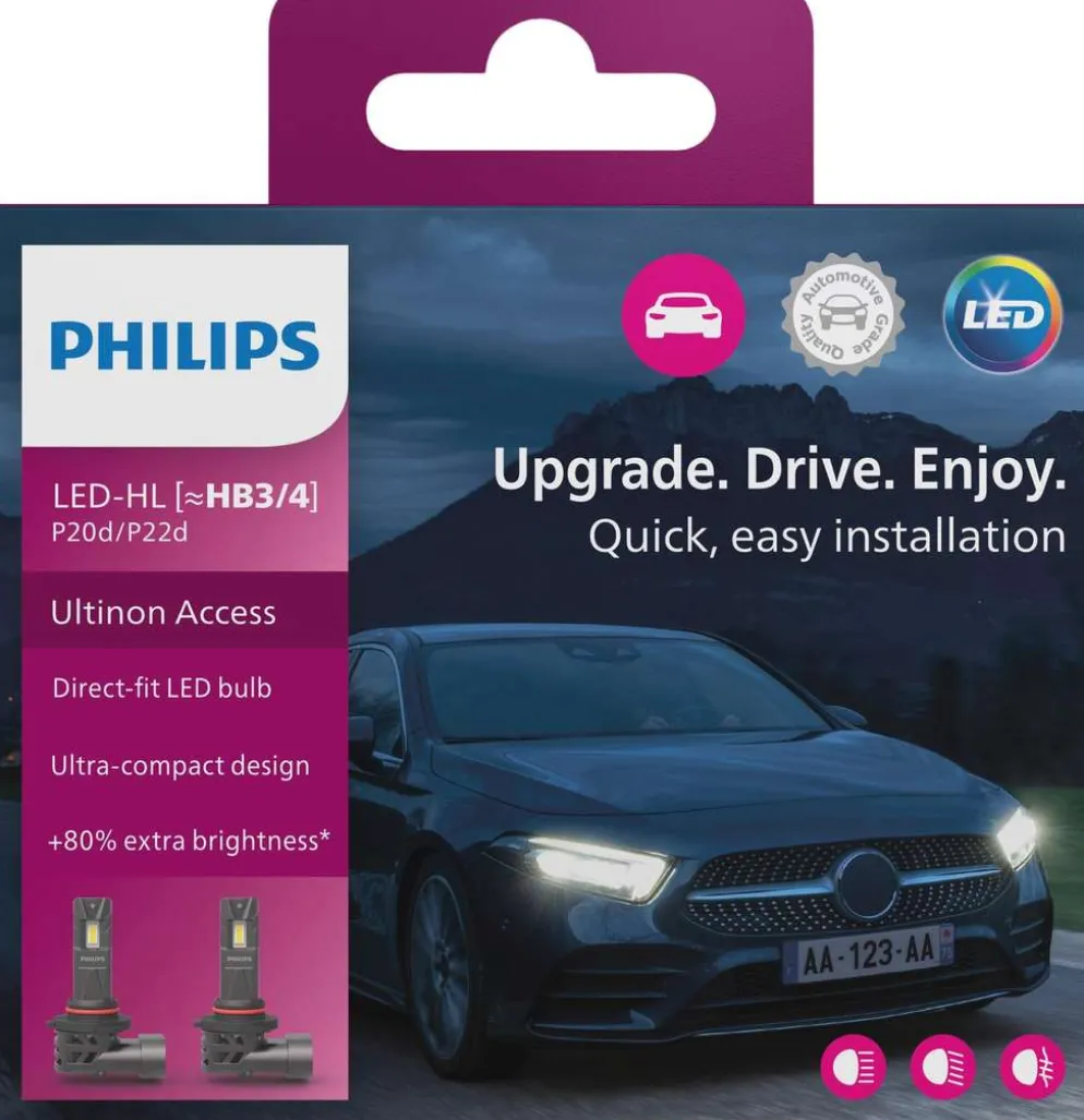 Philips LED-polttimo Ultinon Access HB3/4 2 kpl