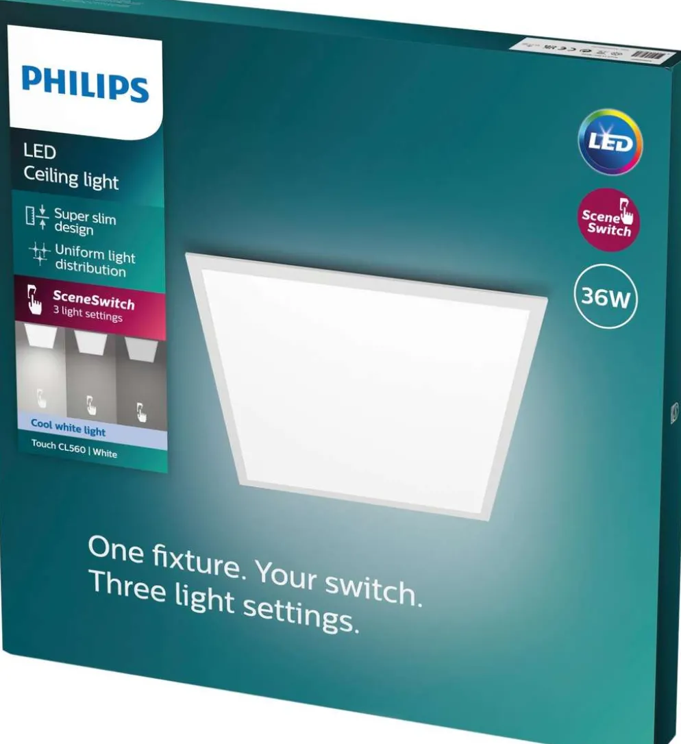 Philips paneelivalaisin Touch CL560 valkoinen SceneSwitch 36W 40K
